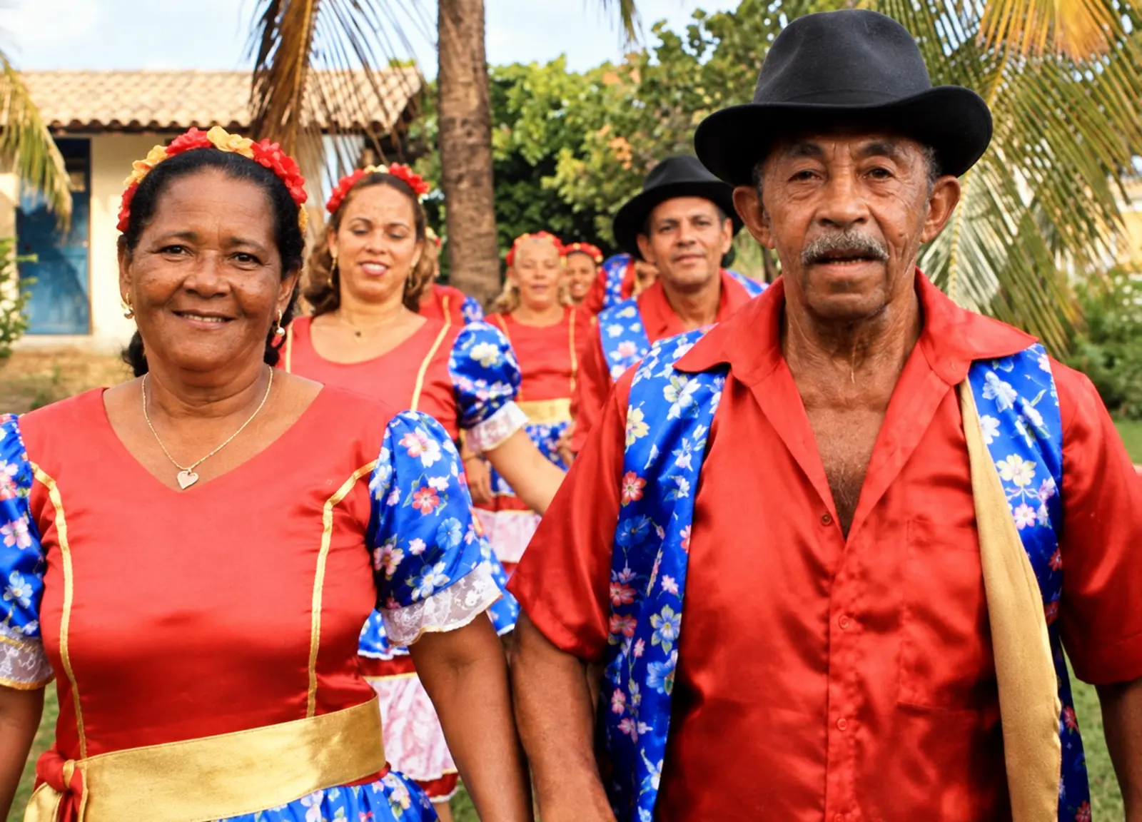 Ilariô de Pirambu: Integrantes em trajes do grupo